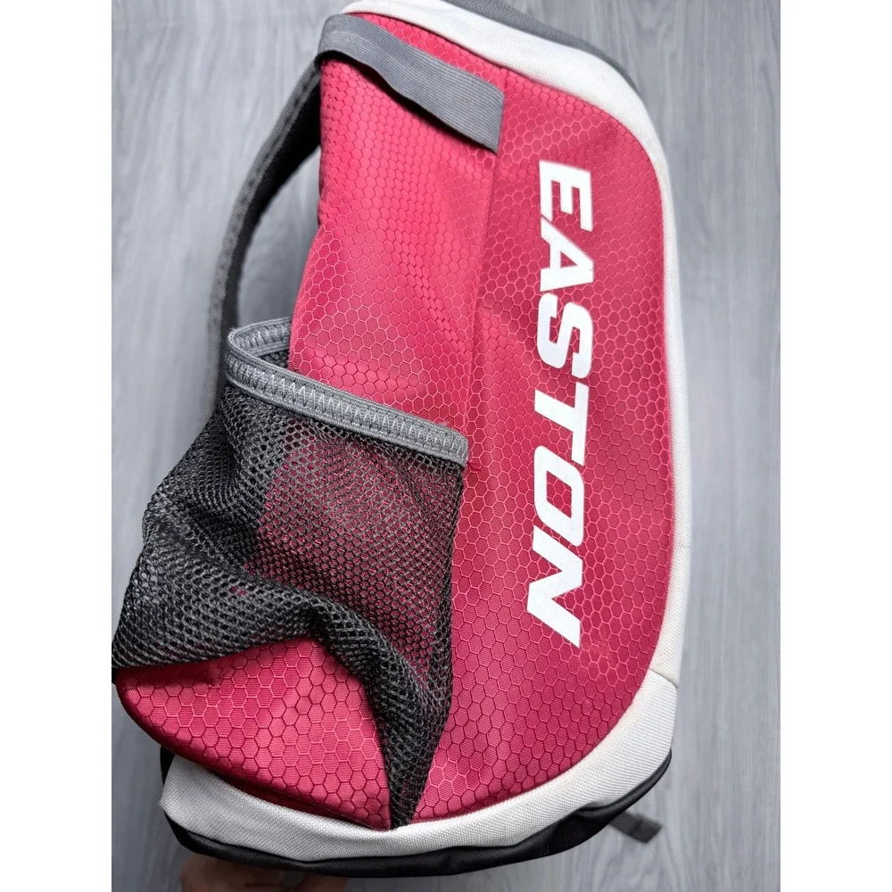 Easton Elite Baseball Softball Equipment Backpack Red White Grey Gear Bag